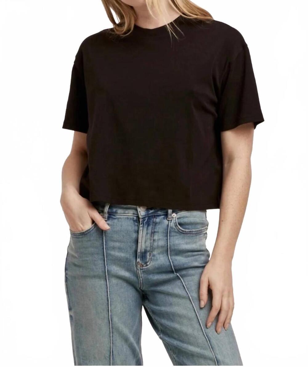 NEW DEAR JOHN DENIM maddox jersey top in black